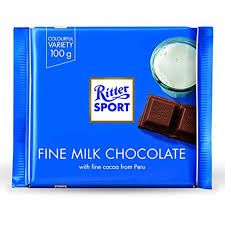 Ritter Sport Fine Milk Chocolate 100Gm