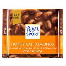 Ritter Sport Honey Salt Almonds Chocolate 100Gm