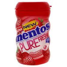 Mentos Pure Fresh Strawberry Chewing Gum 31.5Gm