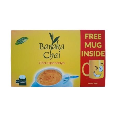 Baraka Chai Black Enveloped Tea Bags 100S - Free Mug